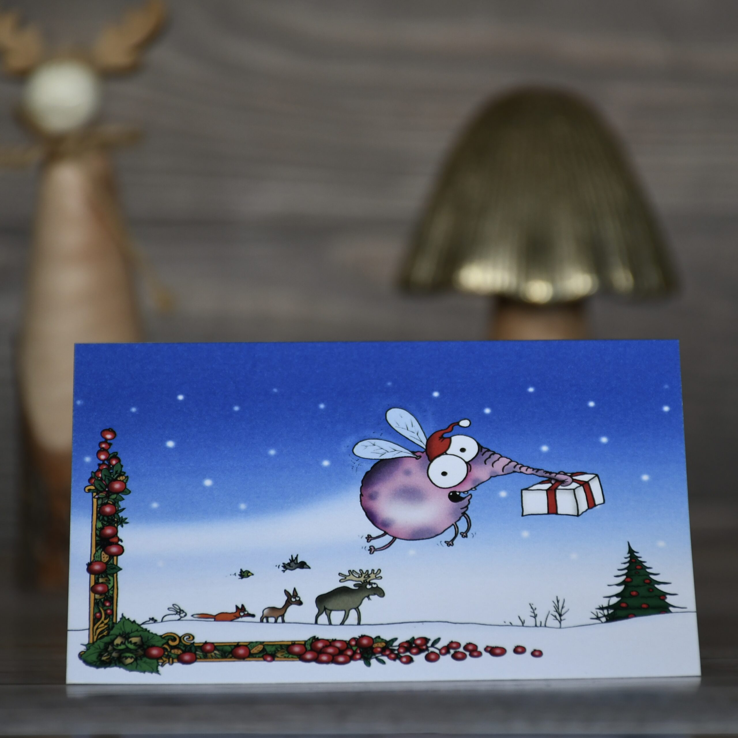 Lastefondi heategevuslik jõulukaart 2024 "Ta lendab jõulupuu poole"