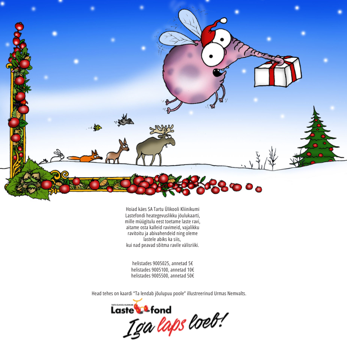 Lastefondi heategevuslik jõulukaart 2024 "Ta lendab jõulupuu poole" - Image 2