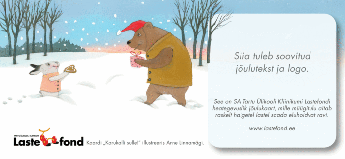 Lastefondi heategevuslik e-jõulukaart 2025 "Karukalli sulle!"