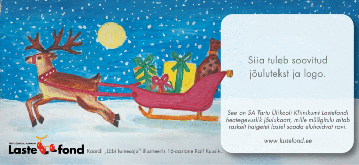 Lastefondi heategevuslik e-jõulukaart 2025 "Läbi lumesaju"